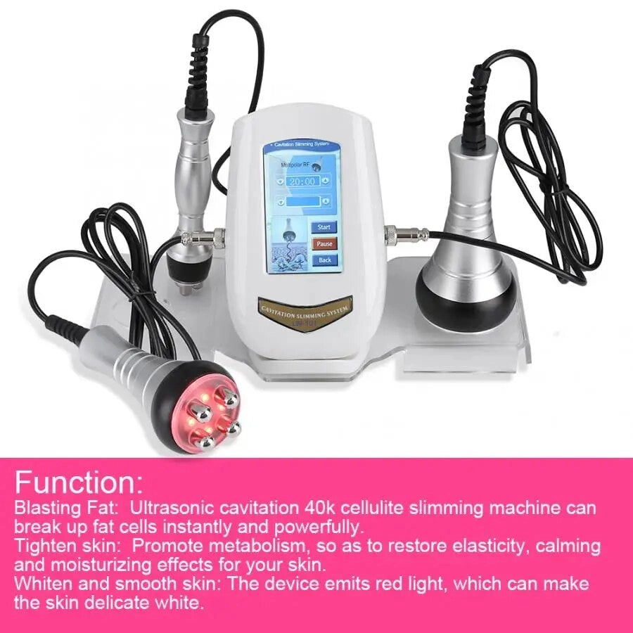 RF Tool 40K Cavitation Ultrasonic Body Slimming Machine Multi-Polar Radio Frequency Anti-Wrinkle Rejuvenation Skin Lift Tighten