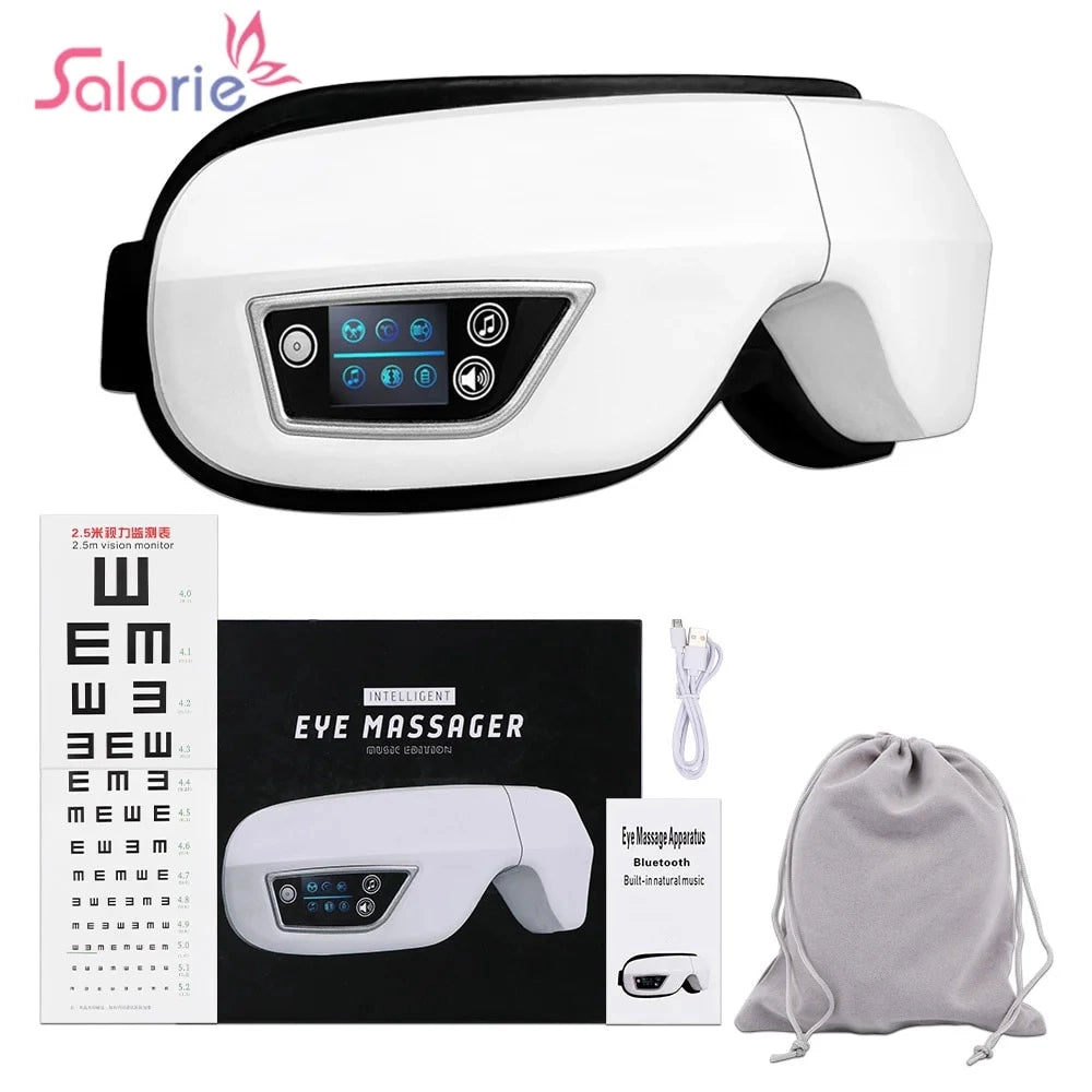 Eye Massager Smart Airbag Vibration  Eye Care Instrumen Heating Bluetooth Music Relieves Fatigue And Dark Circles Wrinkle Remove