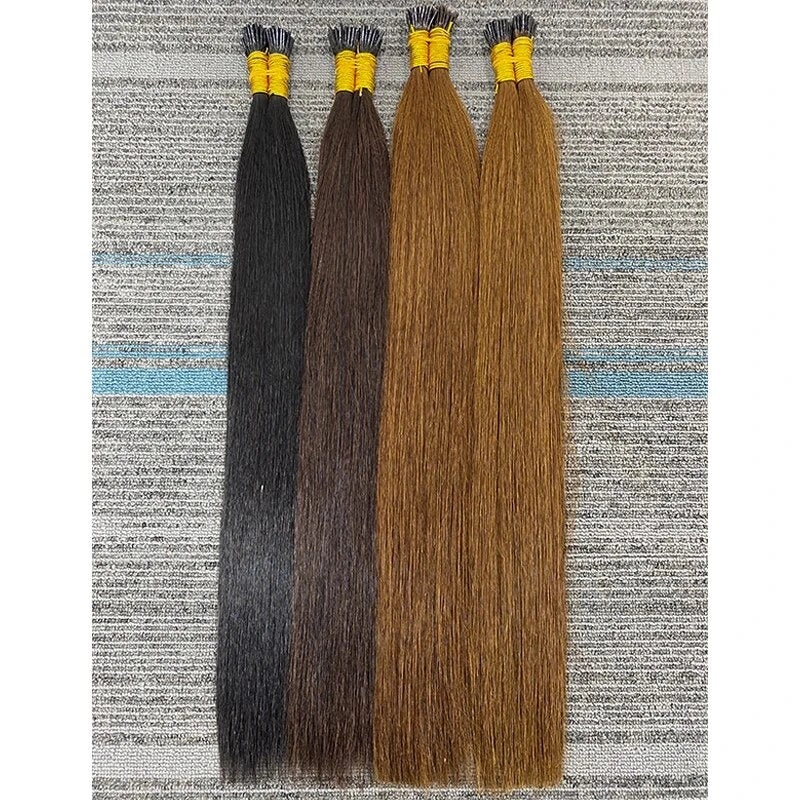 I Tip Hair Extension Straight Human Hair Extension  1g/Strand 50pc/Set Capsule Keratin Natural Fusion Human Hair Extension