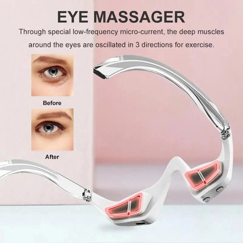 Vibration Eye Massager Hot Therapy Massage Eye Care Device For Tired Eyes Heated Goggles Dark Circles Wrinkle Fatigue Remove