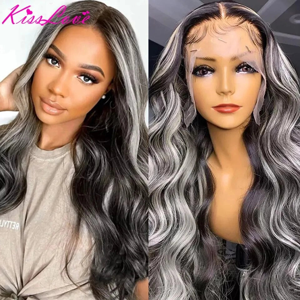 Body Wave Black Highlight 613 Blonde 13x4/13x6 Lace Front Human Hair Wigs for Women Colored Ombre Remy Hair 4x4 Lace Closure Wig