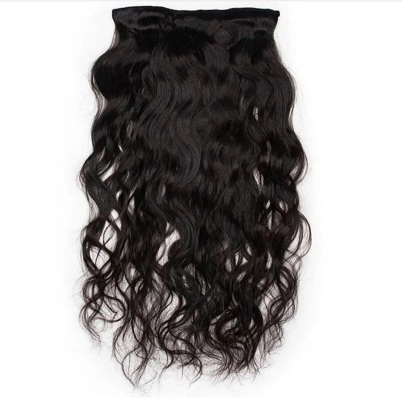 VSR Clip In Human Hair Extensions Body Wave Black  120G 8Pcs 20Clips 60Cm European Clip in Human Hair ExtensionsFull Head