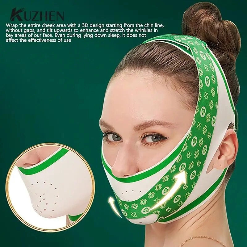 Elastic Face Slimming Bandage V Line Face Shaper Women Chin Cheek Lift Up Belt Facial Massage Strap Face Skin Care Beauty Tools