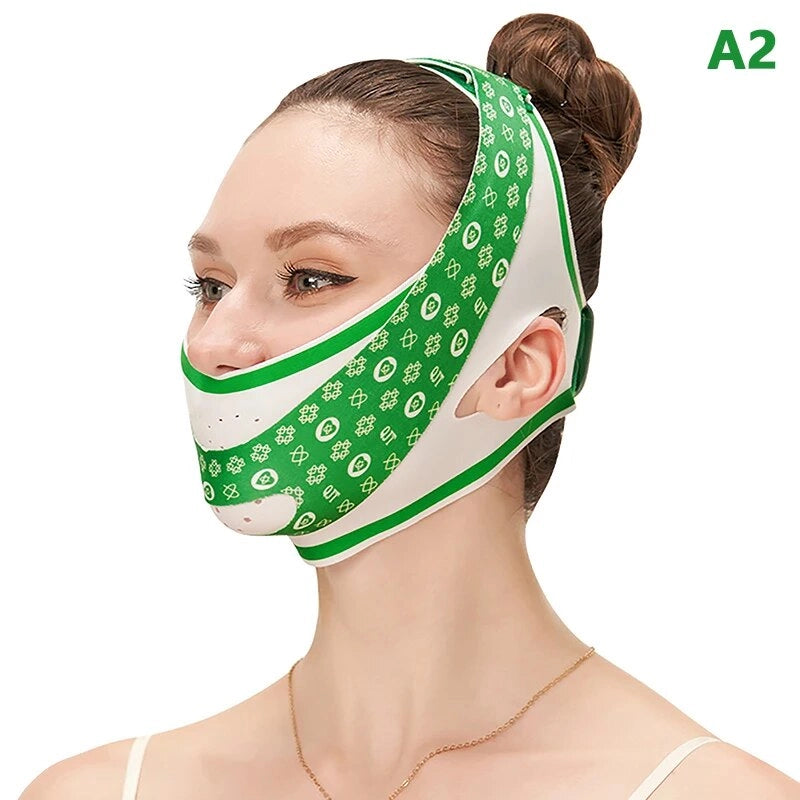 Elastic Face Slimming Bandage V Line Face Shaper Women Chin Cheek Lift Up Belt Facial Massage Strap Face Skin Care Beauty Tools