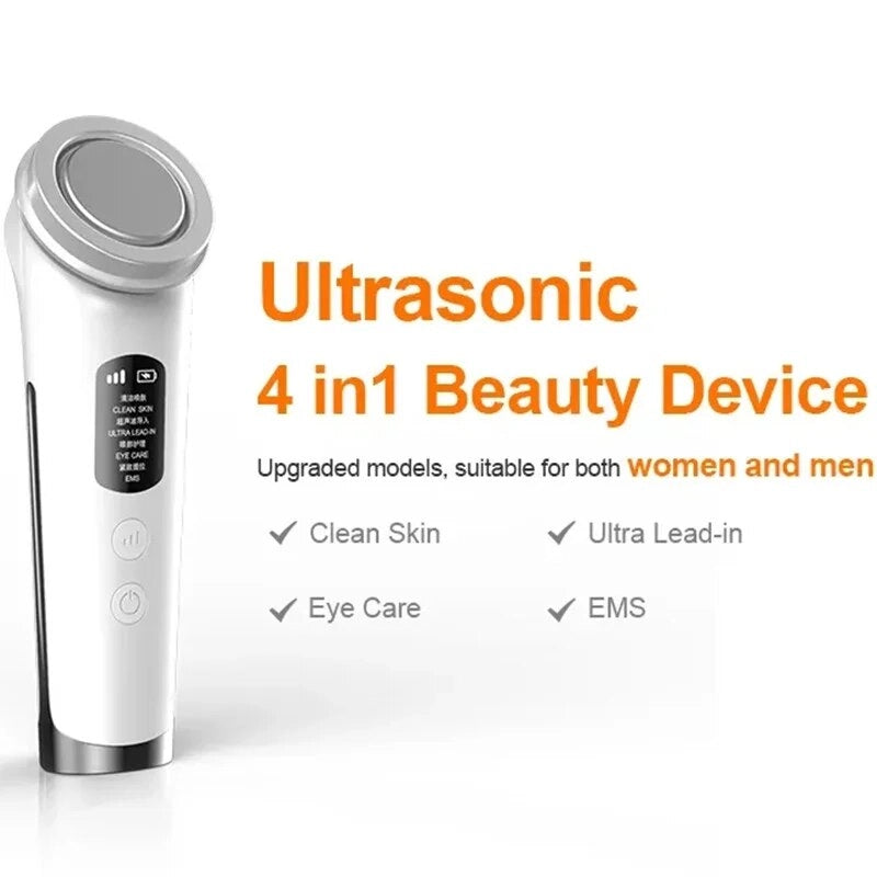 Home Use Ultrasonic Facial Cleansing Beauty Device EMS Vibration Face Lifting Massage Cleansing Beauty Skin Tightening Machine