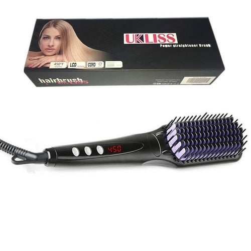 2.0 Hair Straightener Brush Anti Static Ceramic