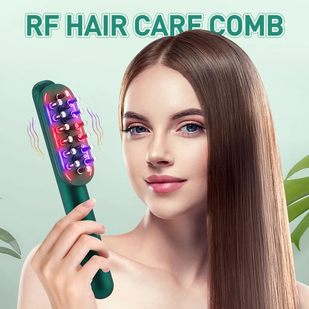 EMS Electric Wireless Infrared Ray Massage Comb Hair Growth 3 Modes Vibration Head Scalp Massager Anti Hair Loss Care