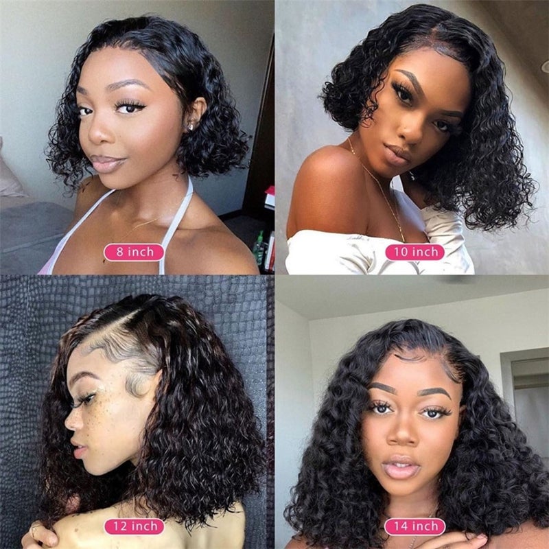 Closure Curly Short Bob Human Hair Wig_1